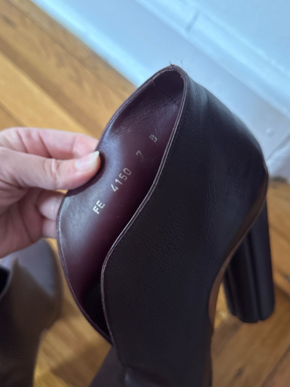 Ferragamo Burgundy Leather High-Heel Ankle Boots - Picture 8 of 10